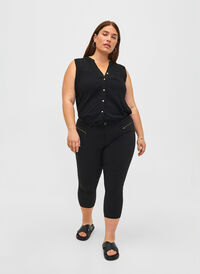 Tettsittende knickers i viskosemiks, Black, Model