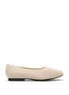 Ballerinasko i et finstrukturert stoff, Beige, Packshot image number 0