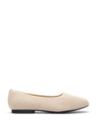 Ballerinasko i et finstrukturert stoff, Beige