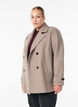 Kort k&aring;pe med dobbeltradede knapper, Beige, Model image number 0
