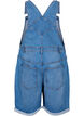 Denim overallshorts, Blå, Packshot image number 1