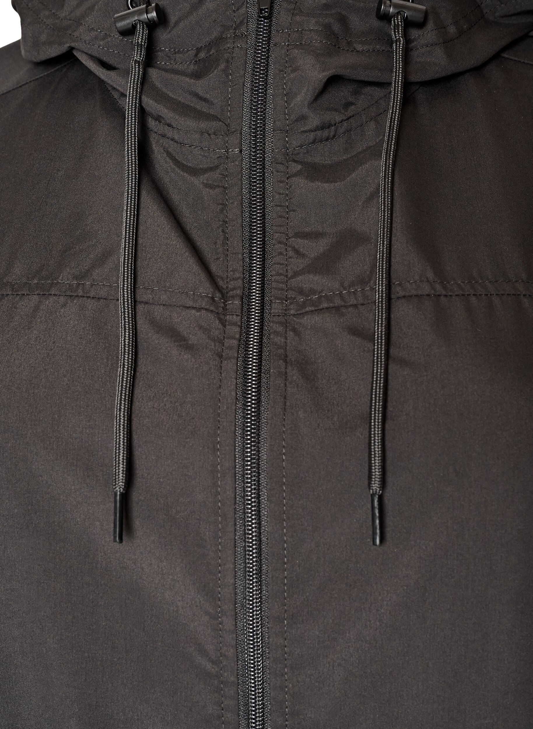 ZizziLett parkas med hette, Svart, Packshot image number 2