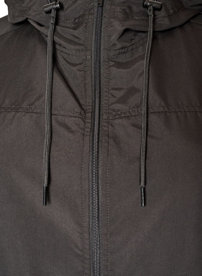 Lett parkas med hette, Svart, Packshot image number 2