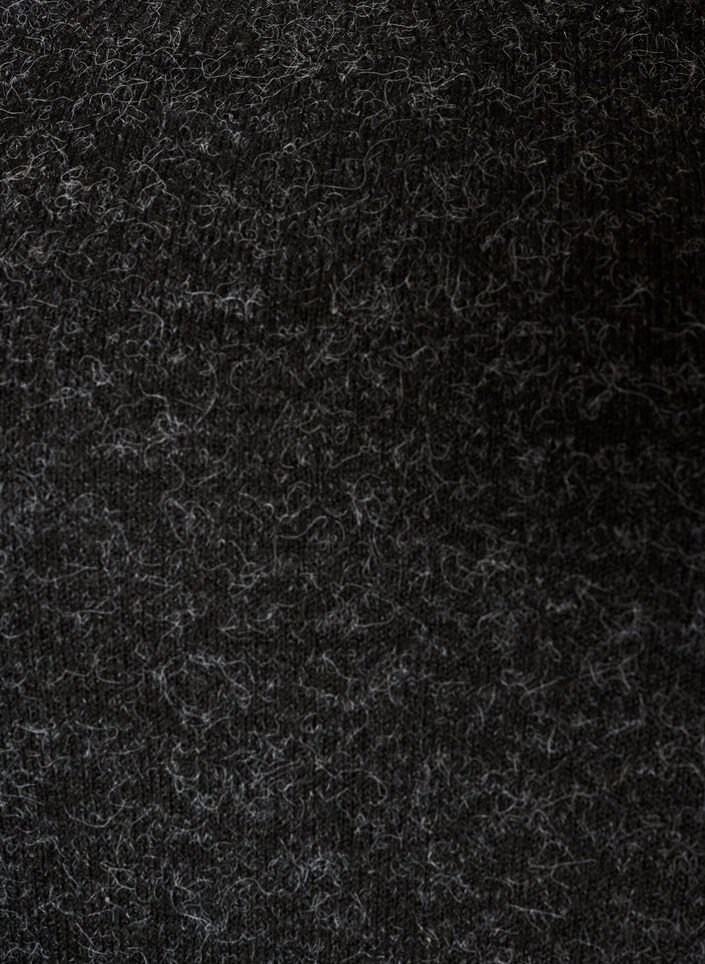 Lang strikkebluse med kuleknapper, Gr&aring;, Packshot image number 2