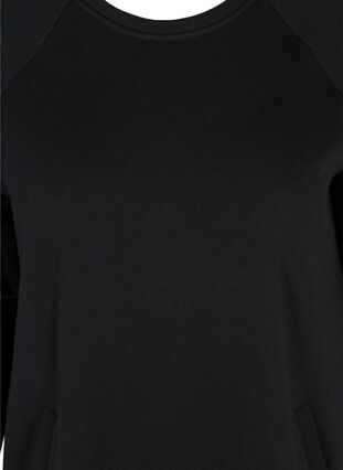 Kjole med lommer og splitt, Black, Packshot image number 2