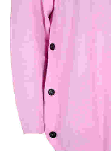 Melert strikkegenser med knappedetaljer, Lilac Sachet Mel., Packshot image number 2