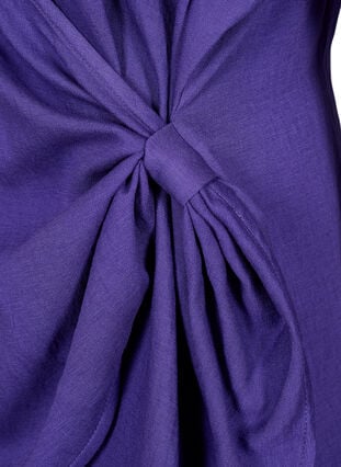 Langermet bluse i viskose med wrap look, Prism Violet, Packshot image number 3
