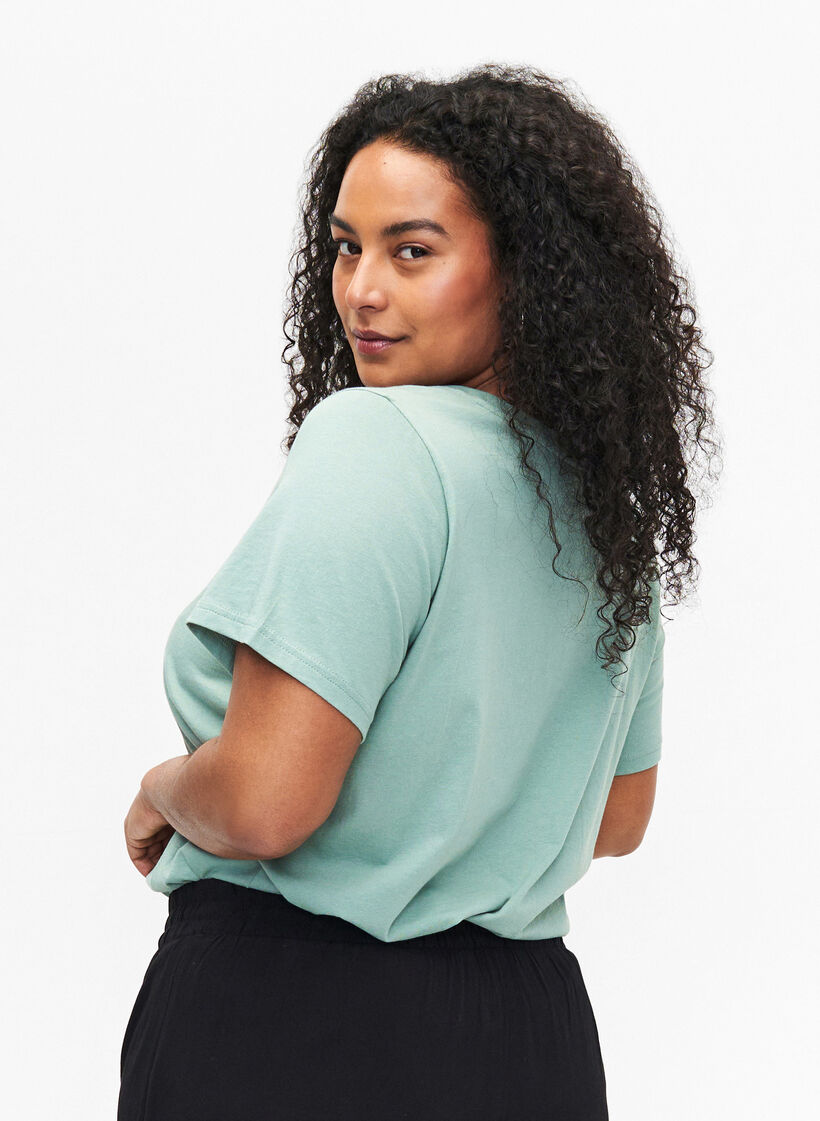 T-skjorte i bomull med motiv, Ch. Green w. Face, Model image number 1