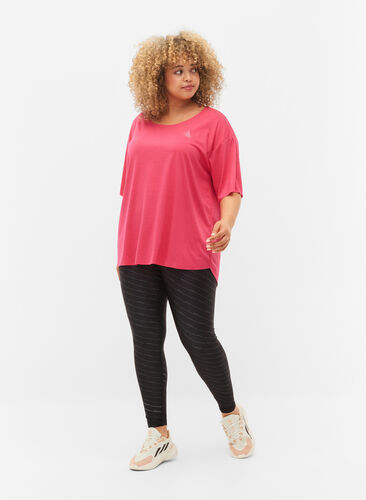 Treningsgenser med korte ermer, Azalea, Model image number 2