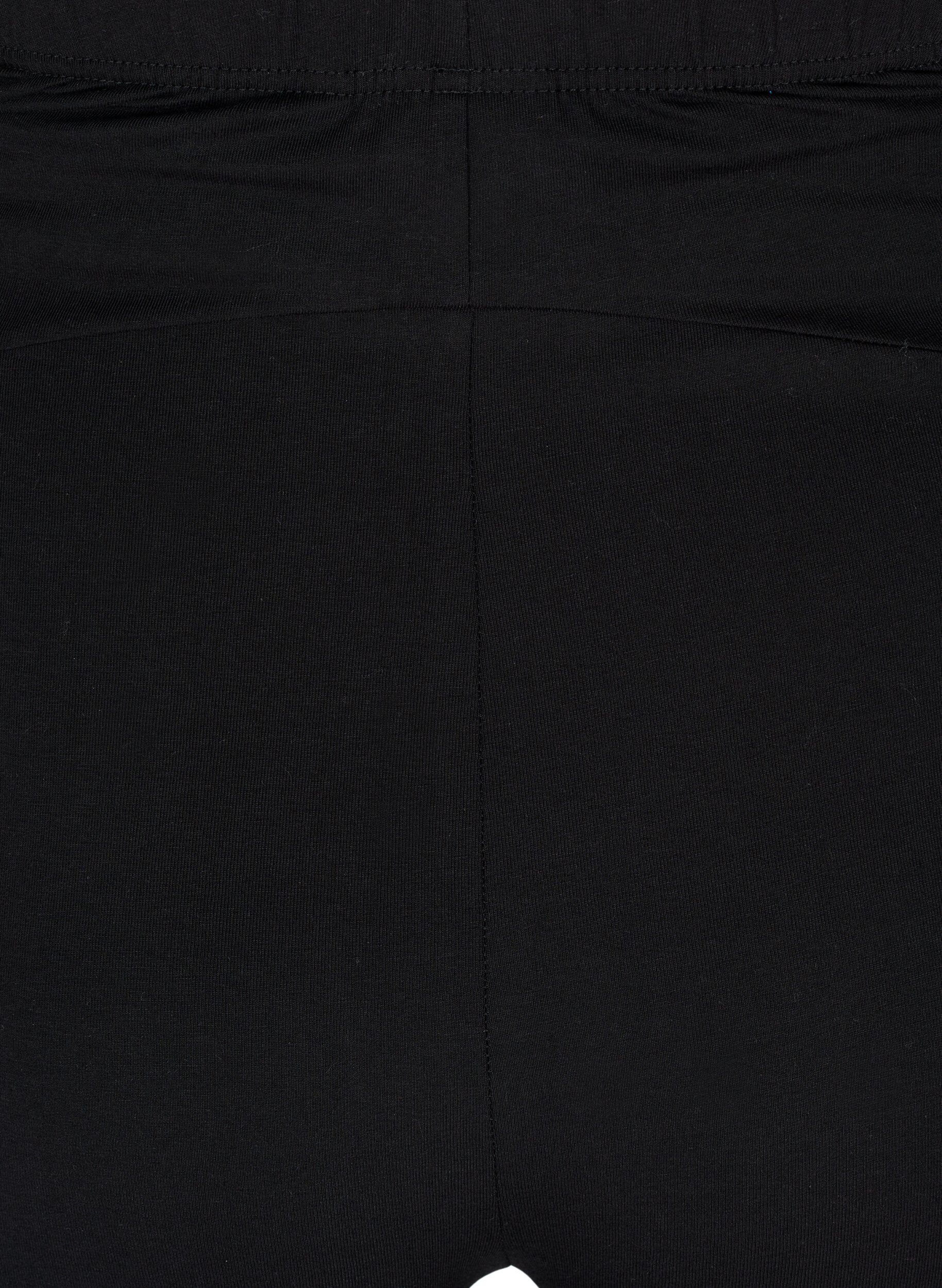 Zizzi Tettsittende gravidshorts i bomull, Svart, Packshot image number 3