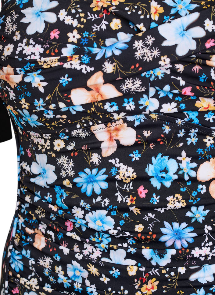 Polstret badedrakt med trykk, Bl&aring;, Packshot image number 2