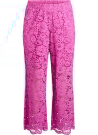 Blonderbukser med høy midje og lommer, Rosa Blonderbukser med høy midje og lommer