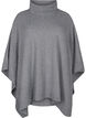 Poncho med høy hals, Medium Grey Melange, Packshot image number 0