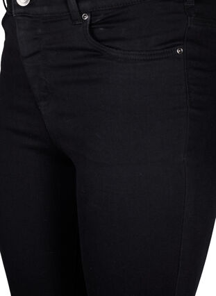 Supersmale jeans med høy midje, Black, Packshot image number 2