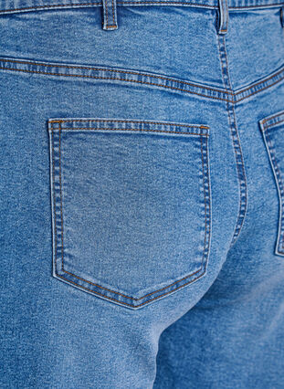 Zizzi FLASH - Løse denimshorts med høy midje, Blå, Packshot image number 3