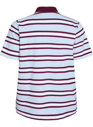 Zizzi Kortermet poloskjorte, Blå, Packshot image number 1