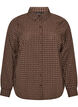 Rutete skjorte med rhinesteiner, Brun, Packshot image number 0