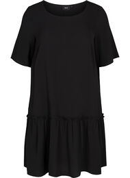 Kort kjole med volangkant, Black