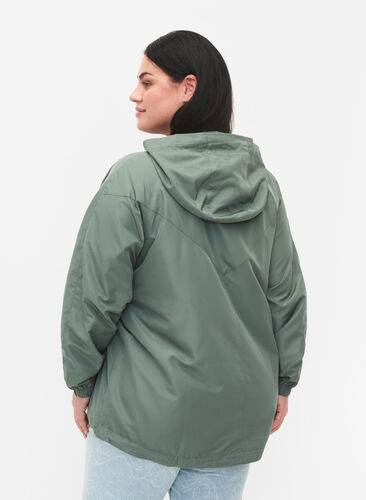 Kort jakke med hette og justerbar bunn, Laurel Wreath, Model image number 1
