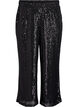 Bukser med høy midje, paljetter og vide ben, Svart, Packshot image number 0