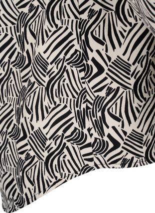 Zizzi Skjortebluse med v-hals og trykk, Birch Graphic, Packshot image number 3