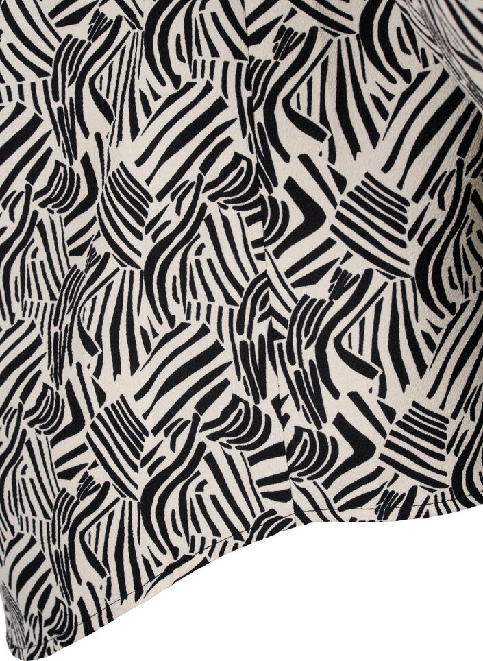 Skjortebluse med v-hals og trykk, Birch Graphic, Packshot image number 3