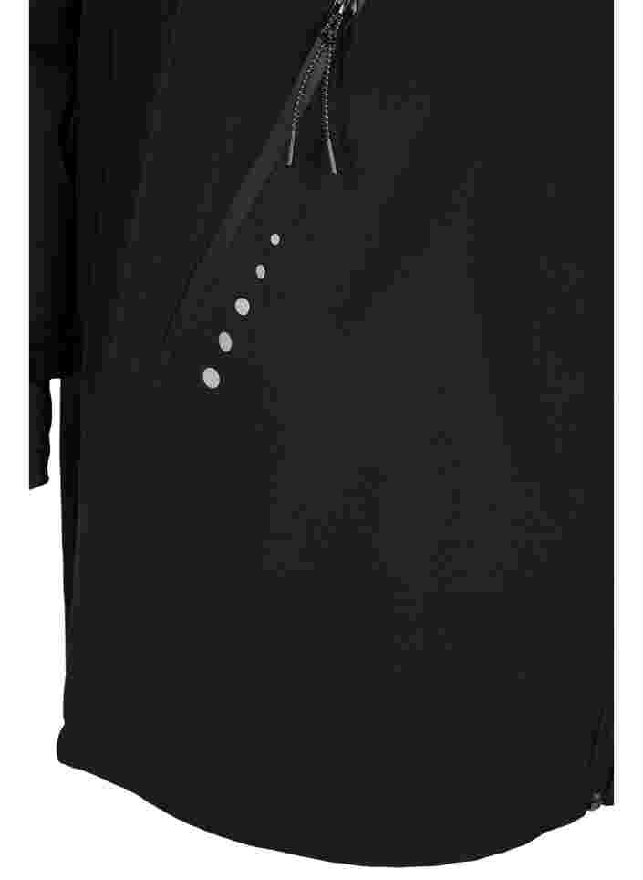 Softshelljakke med tilhørende fleece, Black Solid, Packshot image number 3