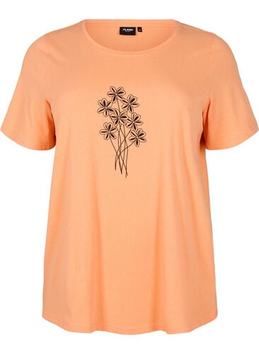 Zizzi FLASH - T-skjorte med motiv, Orange, Packshot image number 0