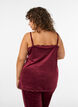 Velour topp med blonderkant, R&oslash;d, Model image number 2