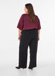 Satengbluse med albuelange ermer, R&oslash;d, Model image number 2