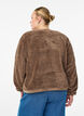 Teddy cardigan med pyntede knapper, Brun, Model image number 2
