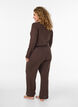 Pyjamasbukse i &oslash;kologisk bomull med hullbroderi, Brun, Model image number 2