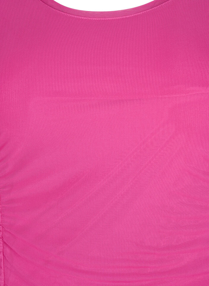 Tettsittende kjole med draperinger, Fuchsia Red, Packshot image number 2