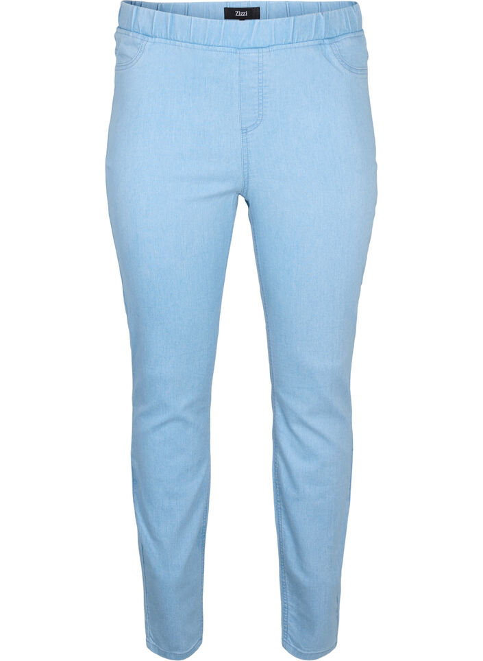Jeggings med lommer, Light blue, Packshot image number 0