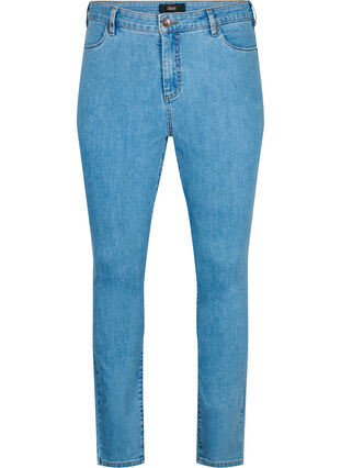 Amy jeans med høy midje og supersmal passform, Light Blue, Packshot image number 0