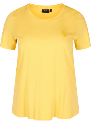 Kortermet t-skjorte med print, Mimosa, Packshot image number 0
