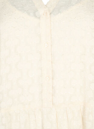 Jacquard kjole med volangkrage, Birch, Packshot image number 2