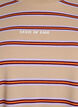 Oversized T-skjorte med striper og 1/2 ermer, Beige, Packshot image number 2