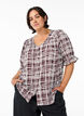 Skjortebluse med 1/2 ermer, M&oslash;rk Bordeaux, Model image number 0