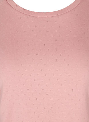Bomullsgenser med hullete mønster, Blush, Packshot image number 2