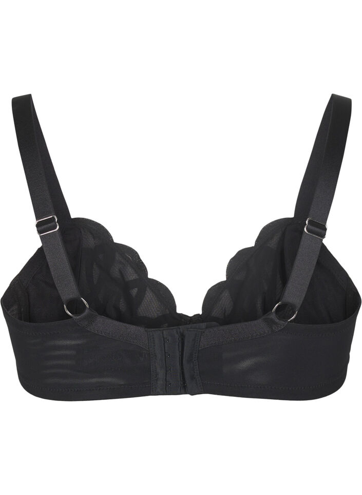 Balconette-BH med grafisk blonde, Black, Packshot