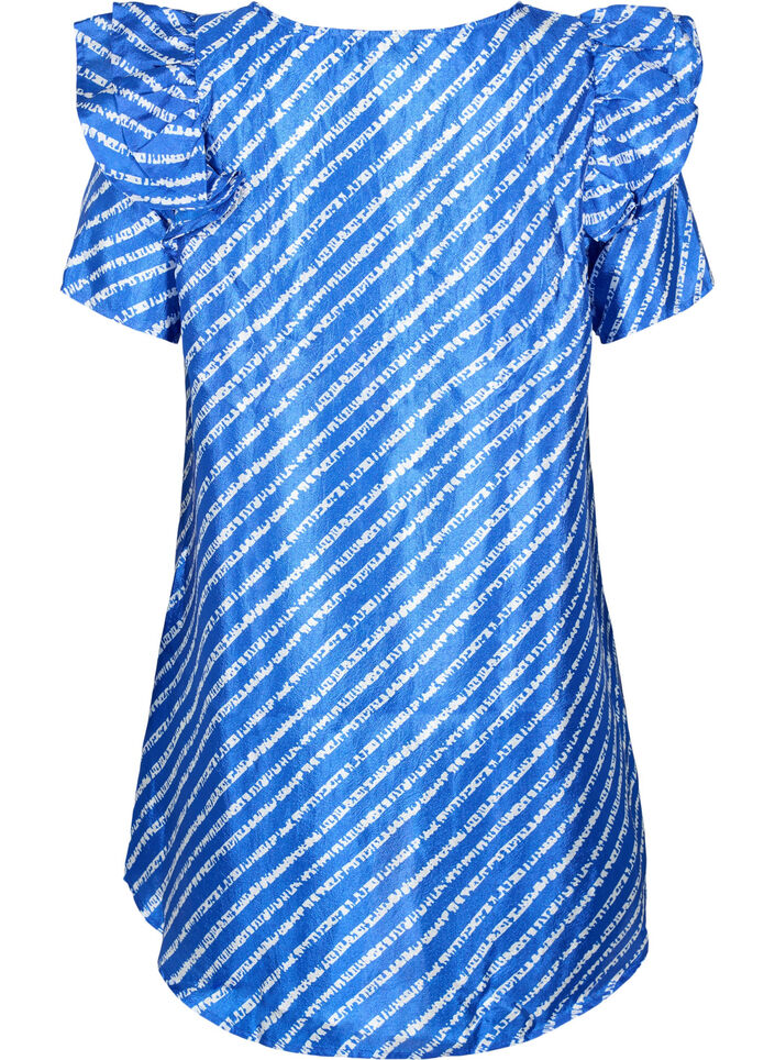 Stripete tunika med frynser, S.T.W./White Stripes, Packshot image number 1