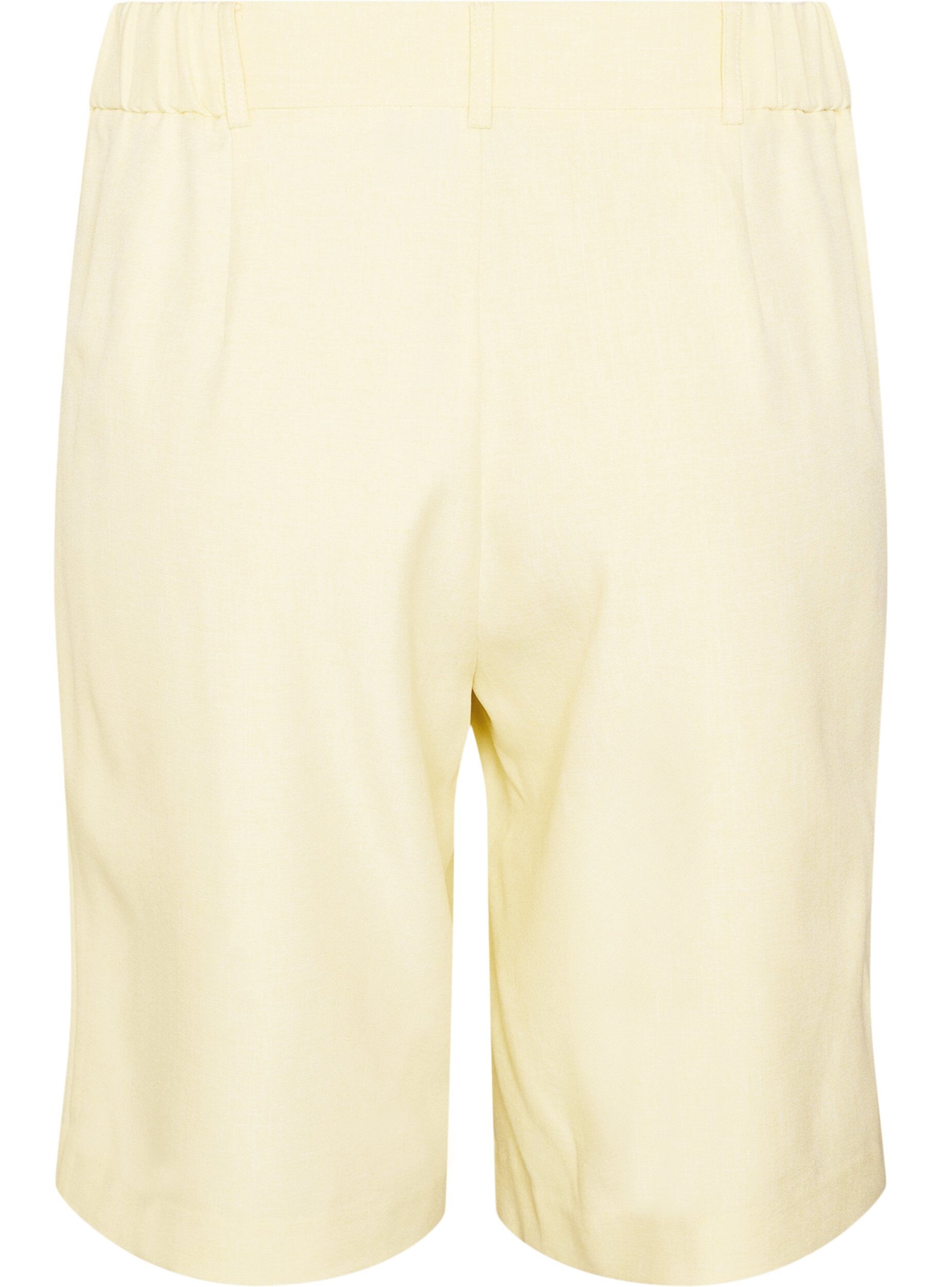ZizziLoose fit Bermuda shorts med h&oslash;y midje, Gul, Packshot image number 1