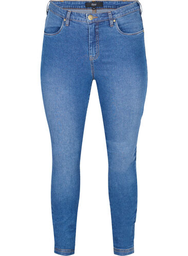 Bea jeans med ekstra høyt liv og super slim fit, Light blue, Packshot image number 0