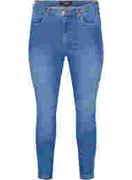 Bea jeans med ekstra høyt liv og super slim fit, Light blue