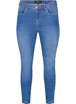 Bea jeans med ekstra høyt liv og super slim fit, Light blue, Packshot image number 0