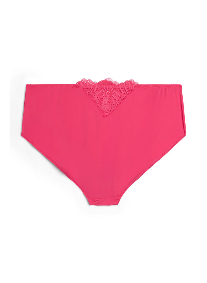 Mikrofibertruser med blonder detaljer, Rosa Mikrofibertruser med blonder detaljer, Rosa, Packshot