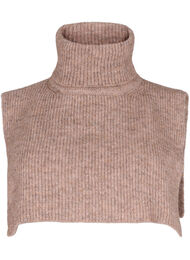 Ribbestrikket skjerf, Deep Taupe Mel.