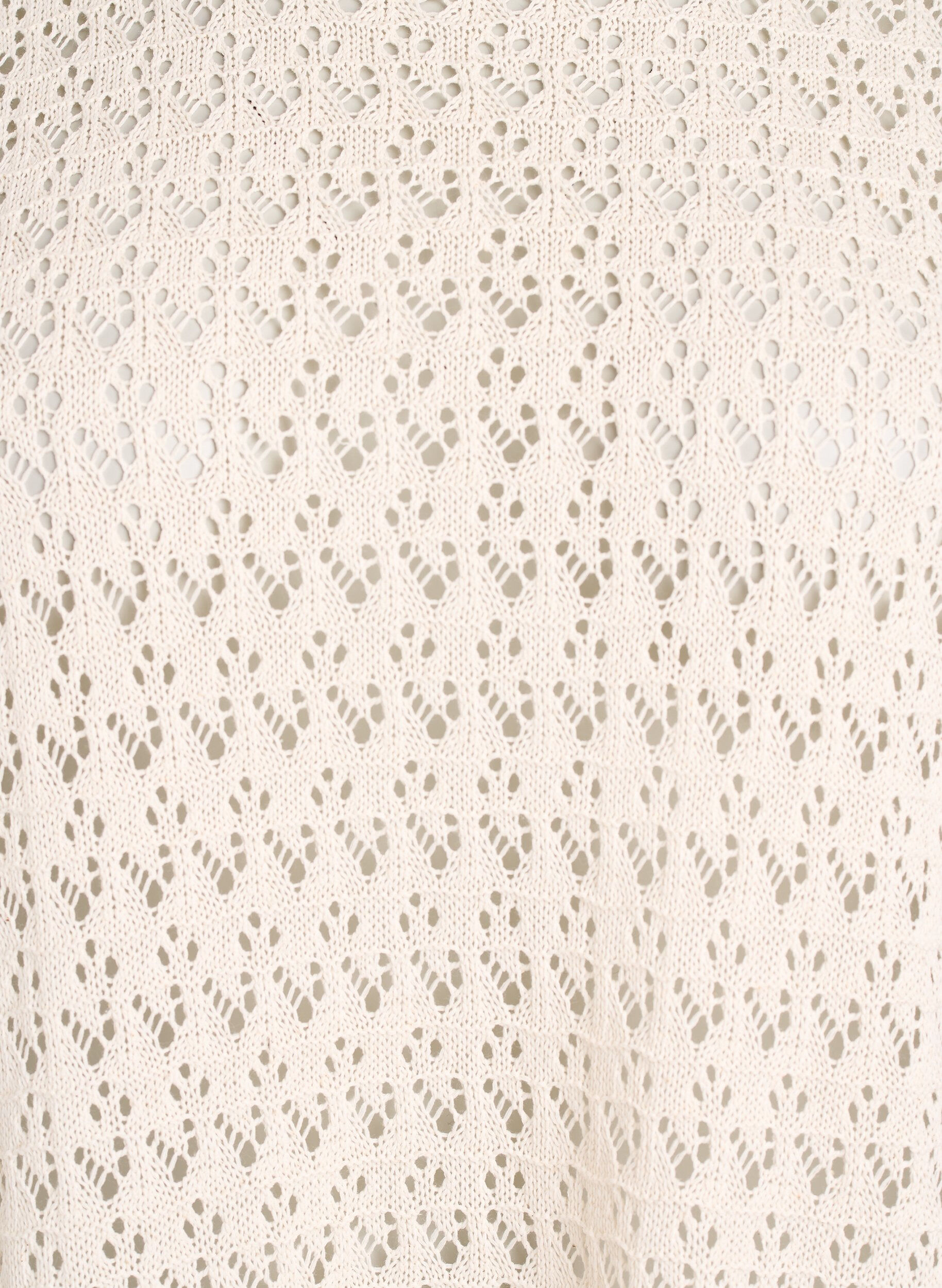 ZizziKortermet bluse med hullbroderi, Beige, Packshot image number 2