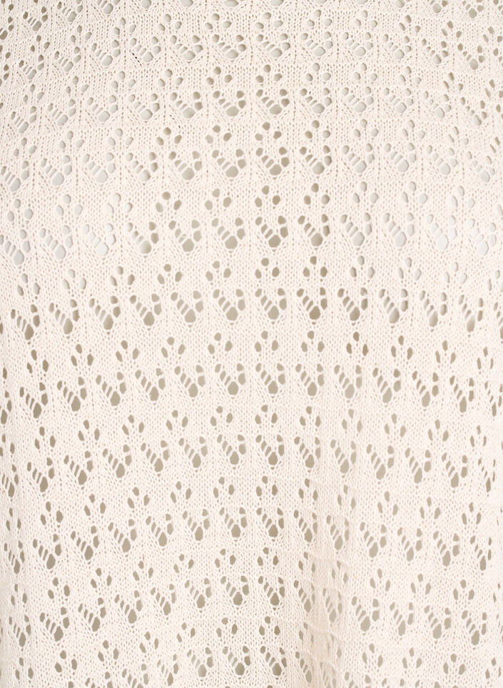 Kortermet bluse med hullbroderi, Beige, Packshot image number 2